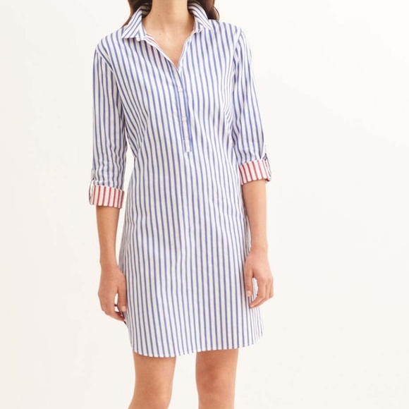 Saint James Dresses & Skirts - Saint James Benedict Blue and White Striped shirt Dress 10